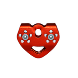 Polea doble en aluminio color naranja